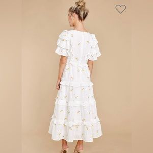 Windswept Ivory Floral Print Dress